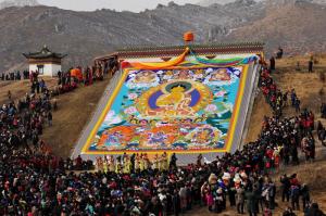 Tangka Lhasa Sun Buddha